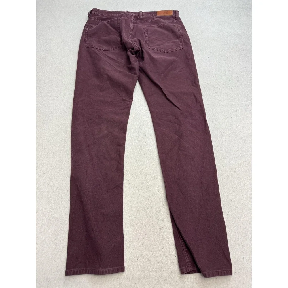Rodd & Gunn Jeans Mens 30x31 Maroon Slim Straight Stretch Dark Wash Denim Pants